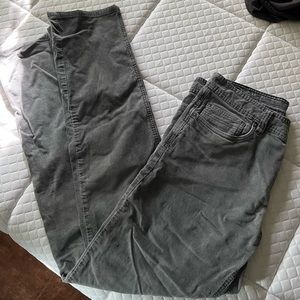 Prana Stretch Corduroys Light Grey men’s 33W x 34L